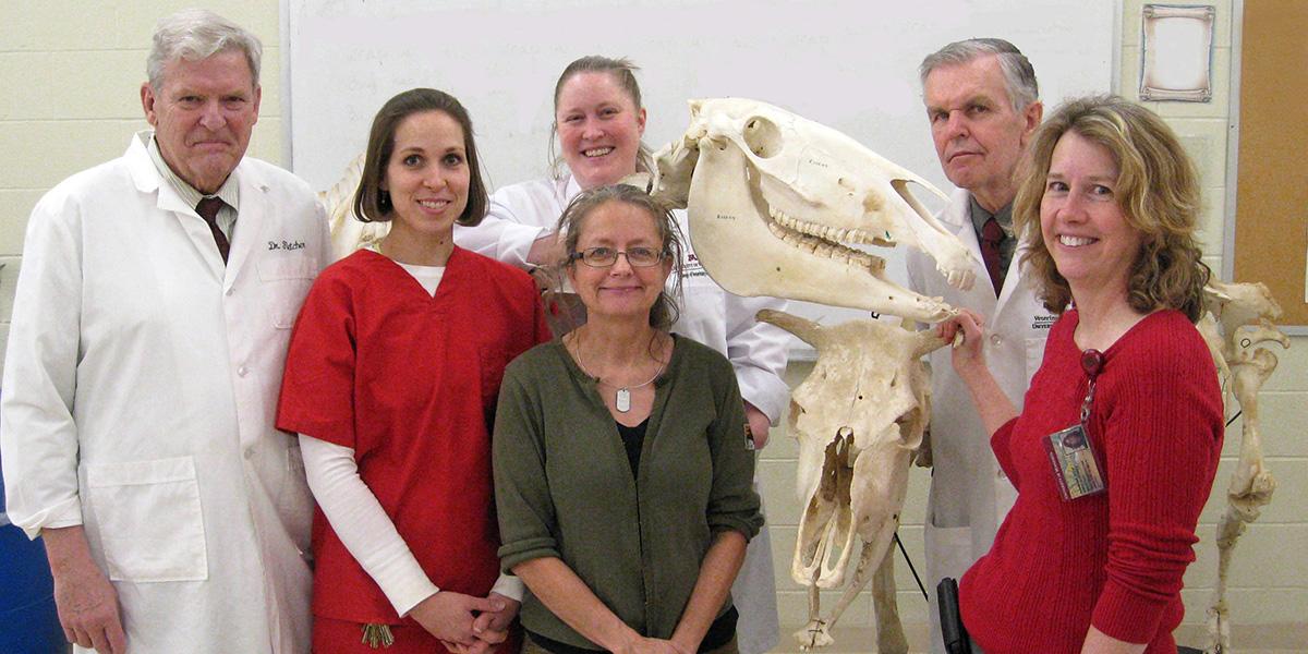 Past and present members of the CVM anatomy teaching team