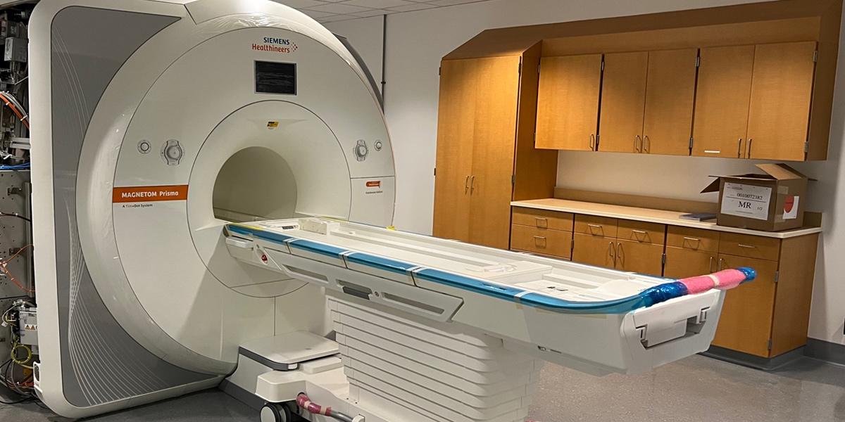 Lewis Small Animal Hospital's new MRI machine on display