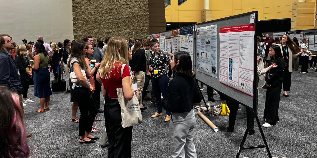 Participants of the 2024 Veterinary Scholars summer research program present their research posters at the Veterinary Scholars Symposium, held August 8–10 this year in Saint Paul, Minn. 