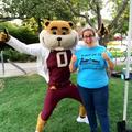 Goldy Gopher strikes a pose with CVM staff
